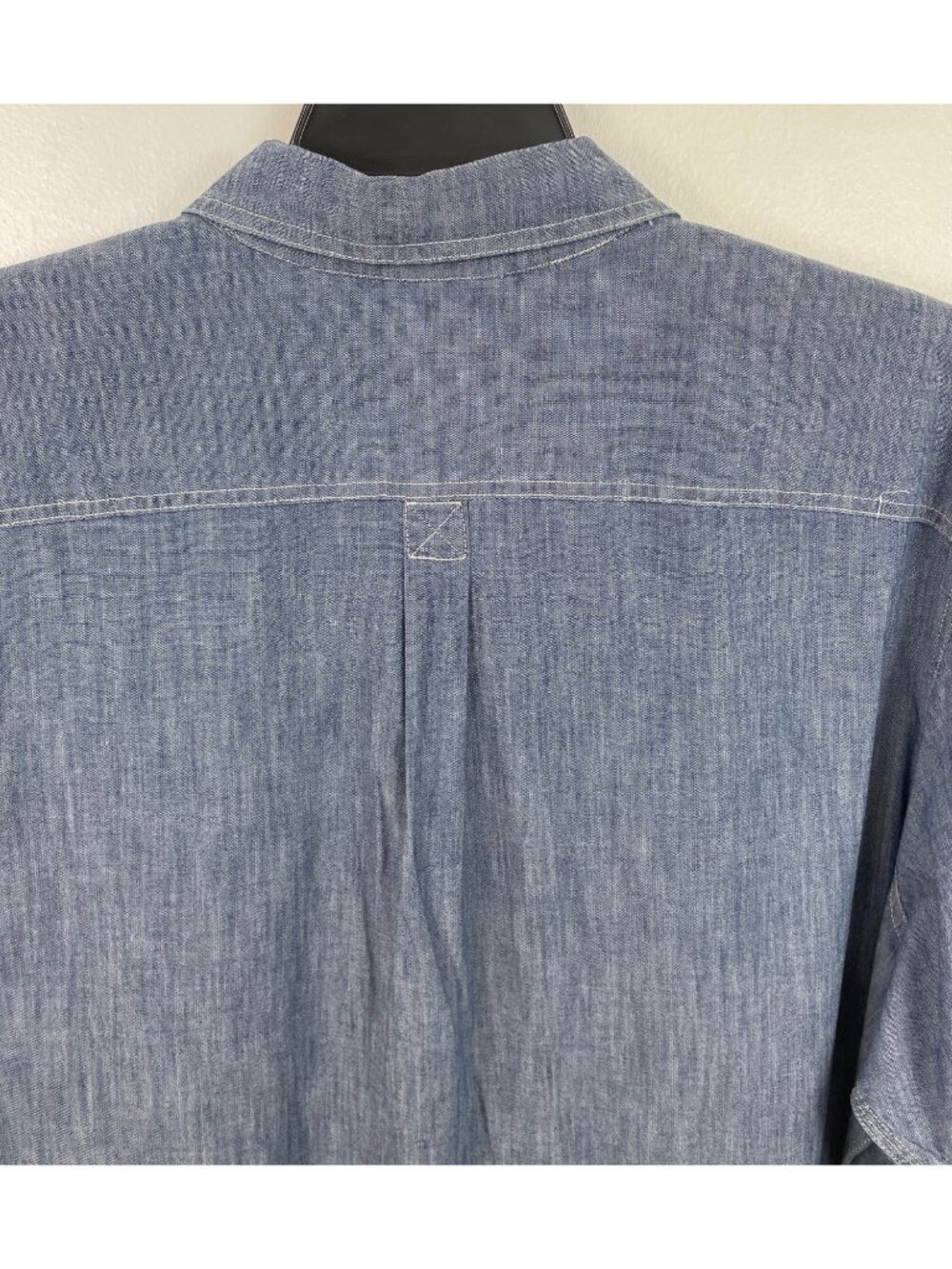 Wrangler Mens Denim Chambray Short Sleeve Button-Up Shirt 2XL - Picture 5 of 10